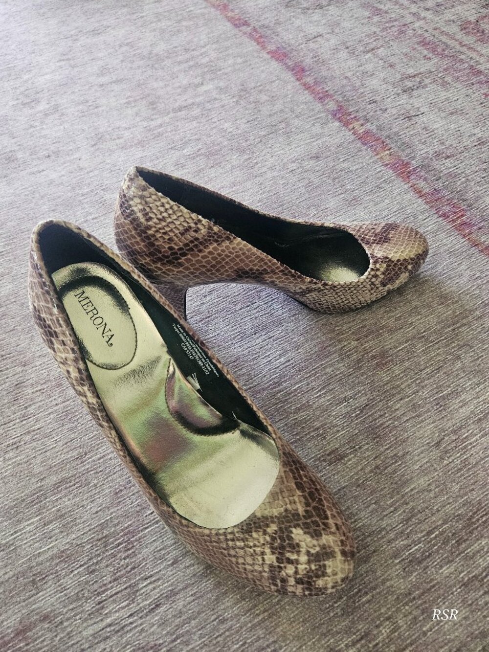 Faux Snake Skin Heels